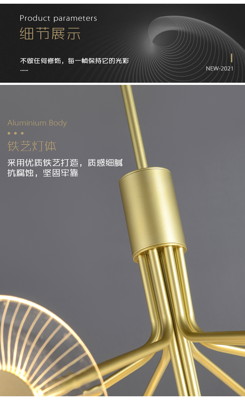 Home lighting ceiling lamp pendant lamp led chandelier rope lighting  10