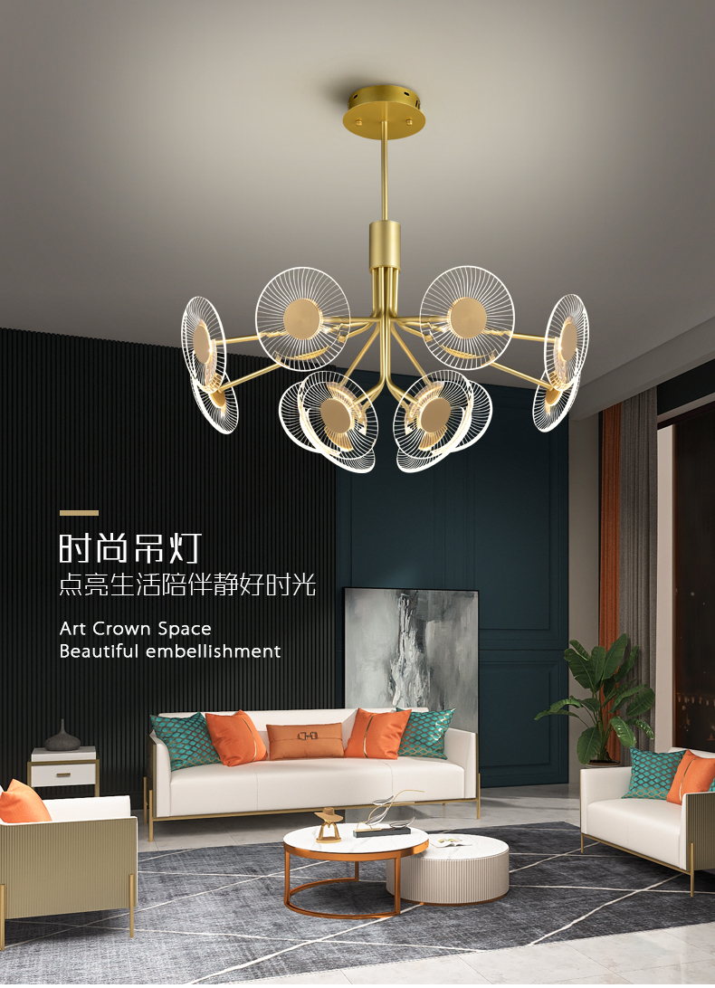 Home lighting ceiling lamp pendant lamp led chandelier rope lighting  7